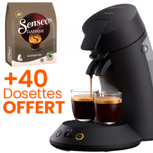 Cafetière Senseo - Pour Dosettes + 40 Dosettes Classique OFFERTE